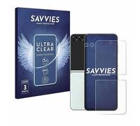 savvies Protection Ecran pour Samsung Galaxy Z Flip 5 (Avant+Caméra) 6 Pièces - Film Protection Ultra Clair