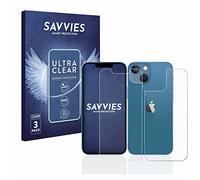 savvies Film Protection pour Apple iPhone 13 mini | (Avant+Arrière) 6 Pièces Clair Protection d'écran Made in Germany Transparent Anti-Rayures Screen Protector