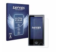 savvies Film Protection pour Apple iPod nano 2012 | (7ème Gen.) 6 Pièces Clair Protection d'écran Made in Germany Transparent Anti-Rayures Screen Protector