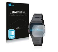 savvies Film Protection pour Casio Collection Unisex F-91W | 18 Pièces Clair Protection d'écran Made in Germany Transparent Anti-Rayures Screen Protector
