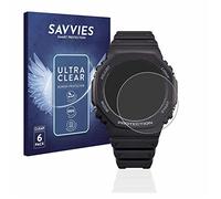 savvies Film Protection pour Casio G-Shock GA-B2100 | 6 Pièces Clair Protection d'écran Made in Germany Transparent Anti-Rayures Screen Protector