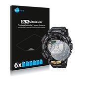 savvies Film Protection pour Casio Pro Trek PRG-240-1ER | 6 Pièces Clair Protection d'écran Made in Germany Transparent Anti-Rayures Screen Protector