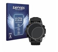 Savvies Film Protection pour Garmin Descent G2 | 6 Pièces Clair Protection d'écran Made in Germany Transparent Anti-Rayures Screen Protector