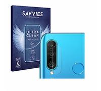 savvies Film Protection pour Huawei P30 lite | (Caméra UNIQUEMENT) 6 Pièces Clair Protection d'écran Made in Germany Transparent Anti-Rayures Screen Protector