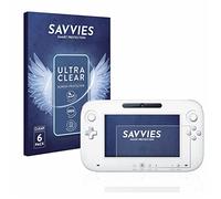 savvies Film Protection pour Nintendo Wii U GamePad (Controller) | 6 Pièces Clair Protection d'écran Made in Germany Transparent Anti-Rayures Screen Protector