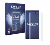 savvies 4 Pièces Full-Screen Ecran Protection pour Samsung Galaxy Note 10 Plus / 5G Full Cover Film Protection 3D Curved [, Transparente]