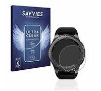 savvies Film Protection pour Samsung Gear S3 Frontier | 6 Pièces Clair Protection d'écran Made in Germany Transparent Anti-Rayures Screen Protector