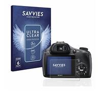 savvies Film Protection pour Sony Cyber-Shot DSC-HX400V | 6 Pièces Clair Protection d'écran Made in Germany Transparent Anti-Rayures Screen Protector