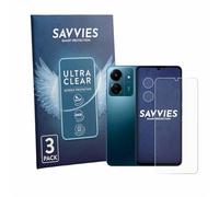 savvies Film Protection pour Xiaomi Redmi 13C | (Avant+Caméra) 6 Pièces Clair Protection d'écran Made in Germany Transparent Anti-Rayures Screen Protector