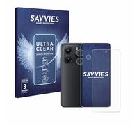 savvies Film Protection pour Xiaomi Redmi Note 14 | (Avant+Caméra) 6 Pièces Clair Protection d'écran Made in Germany Transparent Anti-Rayures Screen Protector