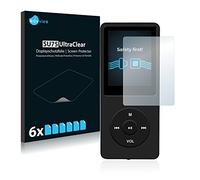 savvies Protection Ecran pour AGPtek 8GB MP3-Player 6 Pièces - Film Protection Ultra Clair