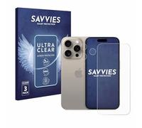 savvies Protection Ecran pour Apple iPhone 15 Pro (Avant+Caméra) 6 Pièces - Film Protection Ultra Clair