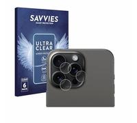 savvies Protection Ecran pour Apple iPhone 15 Pro Max (Caméra UNIQUEMENT) 6 Pièces - Film Protection Ultra Clair