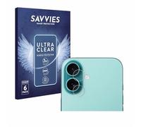 savvies Protection Ecran pour Apple iPhone 16 Plus (Caméra UNIQUEMENT) (6 Pièces) - Film Protection Ultra Clair