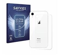 savvies Protection Ecran pour Apple iPhone XR (Le dos) 6 Pièces - Film Protection Ultra Clair