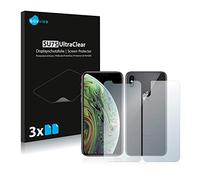 savvies Protection Ecran pour Apple iPhone Xs (Avant+Arrière) 6 Pièces - Film Protection Ultra Clair