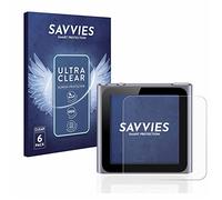 savvies Protection Ecran pour Apple iPod nano 2011 (6ème Gen.) 6 Pièces - Film Protection Ultra Clair
