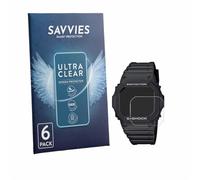 savvies Protection Ecran pour Casio G-Shock GW-M5610-1ER 6 Pièces - Film Protection Ultra Clair