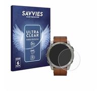savvies Protection Ecran pour Garmin Fenix 8 AMOLED (51 mm) (6 Pièces) - Film Protection Ultra Clair