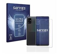 savvies Protection Ecran pour Samsung Galaxy A51 5G (Avant+Caméra) (6 Pièces) - Film Protection Ultra Clair