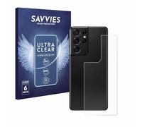 savvies Protection Ecran pour Samsung Galaxy S21 Ultra 5G (Arrière) (6 Pièces) - Film Protection Ultra Clair