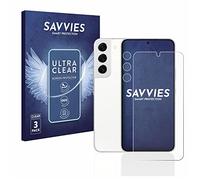 savvies Protection Ecran pour Samsung Galaxy S22 5G (Avant+Caméra) 6 Pièces - Film Protection Ultra Clair