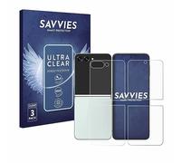 savvies Protection Ecran pour Samsung Galaxy Z Flip 5 (Avant+Arrière) (6 Pièces) - Film Protection Ultra Clair