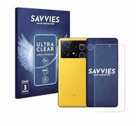 savvies Protection Ecran pour Xiaomi Poco X6 Pro (Avant+Caméra) 6 Pièces - Film Protection Ultra Clair