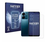 savvies Protection Ecran pour Xiaomi Redmi 13C (Avant+Caméra) 6 Pièces - Film Protection Ultra Clair