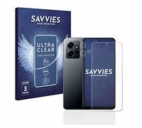 savvies Protection Ecran pour Xiaomi Redmi Note 12 4G (Avant+Caméra) (6 Pièces) - Film Protection Ultra Clair