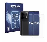 savvies Protection Ecran pour Xiaomi Redmi Note 13 Pro 5G (Avant+Arrière) 6 Pièces - Film Protection Ultra Clair