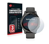 savvies Verre Trempé Compatible avec Garmin Venu 2S (3 Pièces) Vitre Protection Ecran, Film Trempé de Verre, Dureté 9H