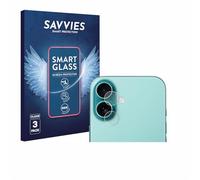 savvies Verre Trempé pour Apple iPhone 16 | (Caméra UNIQUEMENT) 3 Pièces Clair Protection d'écran Made in Germany 9H Film Protecteur Film en Verre Anti-Rayures