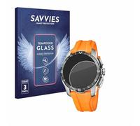 savvies Verre Trempé pour Festina Connected D (44 mm) (3 Pièces) Vitre Protection Ecran, Film Trempé de Verre, Dureté 9H