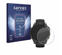 Savvies Verre Trempé pour Garmin Fenix 8 AMOLED (47 mm) Vitre Protection Ecran, Film Trempé de Verre, Dureté 9H