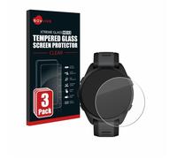 Savvies Verre Trempé pour Garmin Forerunner 165 (3 Pièces) Vitre Protection Ecran, Film Trempé de Verre, Dureté 9H