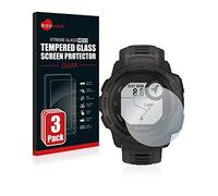 savvies Verre Trempé pour Garmin Instinct Tactical Edition (3 Pièces) Vitre Protection Ecran, Film Trempé de Verre, Dureté 9H