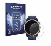 savvies Verre Trempé pour Garmin quatix 7 (3 Pièces) Vitre Protection Ecran, Film Trempé de Verre, Dureté 9H