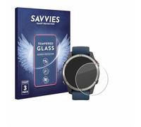 savvies Verre Trempé pour Garmin quatix 7 Pro (3 Pièces) Vitre Protection Ecran, Film Trempé de Verre, Dureté 9H