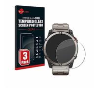 savvies Verre Trempé pour Garmin quatix 7X (3 Pièces) Vitre Protection Ecran, Film Trempé de Verre, Dureté 9H
