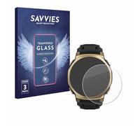 savvies Verre Trempé pour Huami Amazfit T-Rex 3 Pro (44 mm) (3 Pièces) Vitre Protection Ecran, Film Trempé de Verre, Dureté 9H