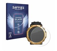 savvies Verre Trempé pour Huami Amazfit T-Rex 3 Pro (48 mm) (3 Pièces) Vitre Protection Ecran, Film Trempé de Verre, Dureté 9H