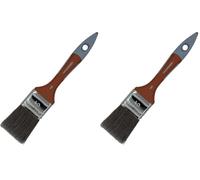 Savy 4504040 Pinceau Plat bi matière lasure 40 mm, Brun (Lot de 2)