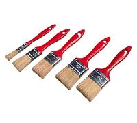 Savy Pinceau plat – Lot de 5 – Rouge – 12 mm