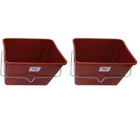 SAVY Seau à Peinture 7 litres, Couleur Brique (Lot de 2)
