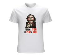 Saw I Want You T-Shirt for Men, Tee White 3XL