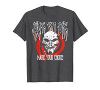Saw Live Or Die Heavy Metal Jigsaw Horror Movie T-Shirt, Homme, Chiné Foncé, M