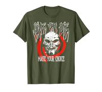 Saw Live Or Die Heavy Metal Jigsaw Horror Movie T-Shirt, Homme, Olive, S