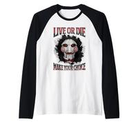 Saw Live Or Die Make Your Choice Billy Horror Movie Manche Raglan
