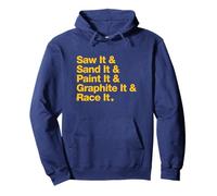 Saw & Sand & Paint Funny Pinewood Derby Typography Cub Scout Sweat à Capuche